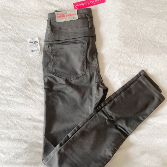 Charlotte Russe High-Waist Gray Skinny Jeans - Picture 2 of 5